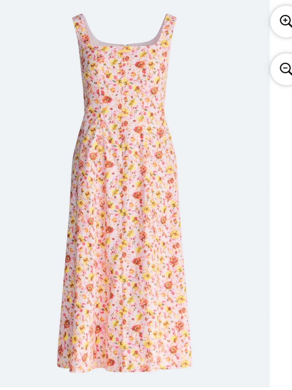 1346. Free Assembly Square Neck Cotton Midi Panel Dress NWT - Picture 5 of 5